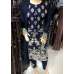 BLUE PAKISTANI DESIGNER LINED EMBROIDERED SALWAR SUIT