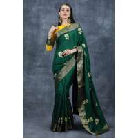 Green & Yellow Wedding Saree Indian Designer Occasional Sari