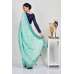 Mint & Navy Blue Pakistani Designer Saree