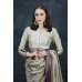 Grey Brocade Style Indian Designer Saree