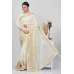 Ivory Georgette Embellished Indian Wedding Saree