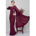 Dark Maroon Pakistani Designer Evening Wear Saree