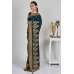 Peacock Blue Pakistani Designer Embroidered Saree