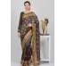 Choco Brown Embroidered Designer Saree