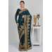 Peacock Blue Pakistani Designer Embroidered Saree