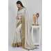 Plain Steel Grey Indian Designer Saree