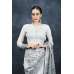 Grey Heavy Work Indian Wedding Saree