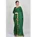 Dark Green Silk Plain Saree