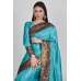 Ferozi Silk Casual Indian Brocade Border Saree