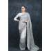 Grey Heavy Work Indian Wedding Saree