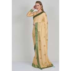 Classy Beige Sequins Saree