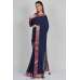 Navy Blue & Purple Wedding Party Saree