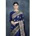 Navy Blue Indian Designer Party Wear Saree