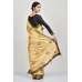 Gold & Black Silk Embroidered Wedding Saree