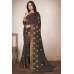 Dark Grey Indian Ethnic Festive Saree