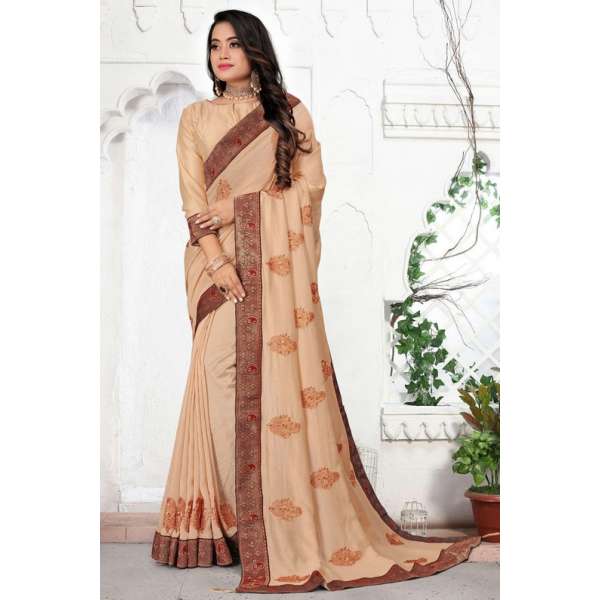 Fawn Indian Ethnic Saree