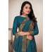 Peacock Blue Indian Women's Casual Saree