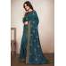 Peacock Blue Indian Wedding Trendy Saree