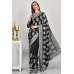 Dark Grey Banarashi Wedding Party Saree