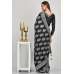 Dark Grey Banarashi Wedding Party Saree