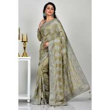 Light Green Indian Women Banarasi Saree
