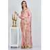 Light Pink Satin Chiffon Indian Party Saree