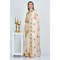 Tussar Satin Chiffon Party Wear Saree