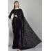 Black Delicately Embellished Pakistani Designer Saree