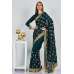 Teal Green Indian Bridesmaid Saree