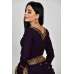 Dark Purple Blooming Evening Saree