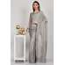 Grey Bengali Crepe Ready Made Saree
