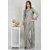 Grey Bengali Crepe Ready Made Saree