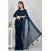 Peacock Blue Indian Evening Saree