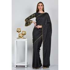 Black Formal Pakistani Designer Saree