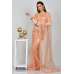 Peach Net Indian Wedding Saree
