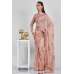 Rose Pink Printed Floral Pakistani Saree
