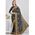 Dark Grey Luxury Embroidered Fancy Saree