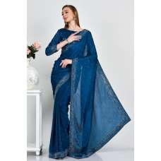 Blue Designer Party Wear Saree