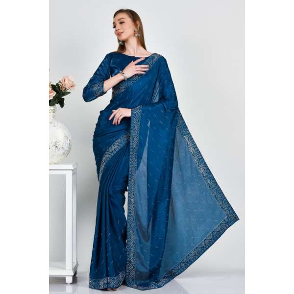 Blue Designer Party Wear Saree