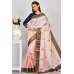 Ice Pink Beautiful Zoya Silk Indian Saree