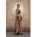 ZACS-602 BROWN LACE BORDER WEDDING WEAR READY MADE INDIAN SAREE