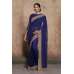 ZACS-603 NAVY BLUE THREAD WORK AND DIAMANTE EMBROIDERED INDIAN TRADITIONAL SAREE