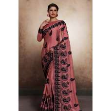 ZACS-601 DUSTY PINK SARIN DESIGNER READY MADE INDIAN SAREE