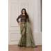 ZACS-611 OLIVE GREEN MEHDNI WEAR READY MADE SAREE