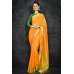 Saffron Yellow Banarsi Style Indian Ethnic Saree