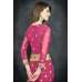 Magenta Purple Golden Embroidered Border Designer Saree