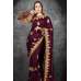 Magenta Purple Brocade Style Blouse Ethnic Saree