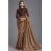 ZACS-772 BROWN GEORGETTE PARTY WEAR INDIAN READYMADE SAREE