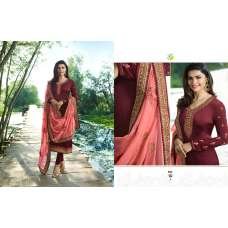 ZAC-166 FIRED BRICK MAROON INDIAN PARTY READYMADE SUIT