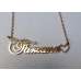 Golden Stainless Steel Farzana Nameplate Necklace